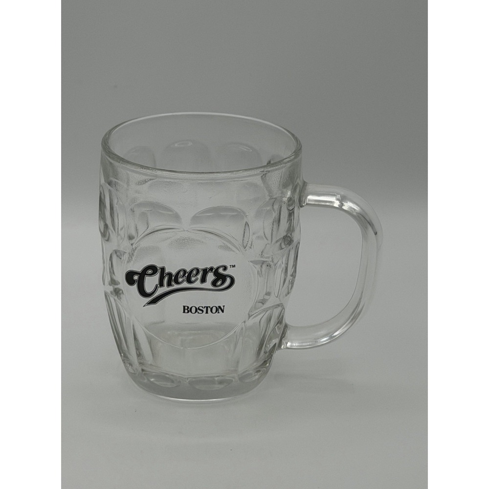 Cheers Bar Boston Dimpled Beer Mug Glass Collectible TV Memorabilia 16oz